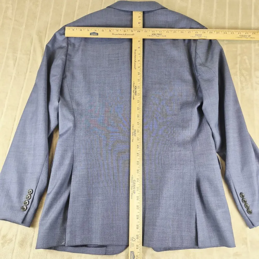 Bonobos Men's Athletic Fit Blue Wool Modern Sport Coat Blazer Suit Jacket Sz 42L